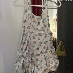 For Love & Lemons Blue Floral Dress